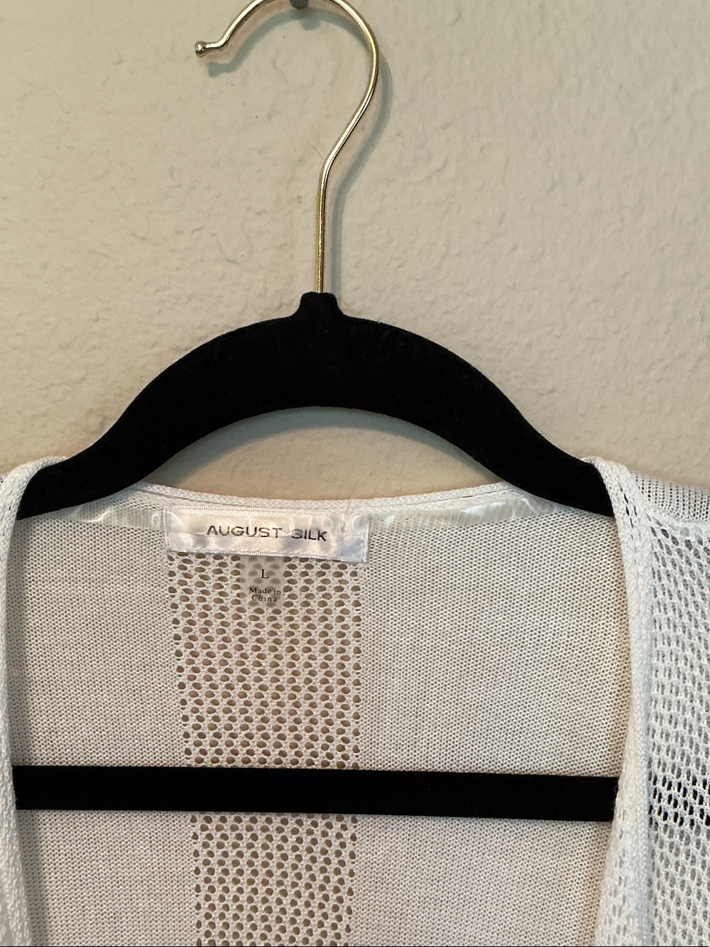 august silk White Sheer Open-Front Cardigan - Picture 3 of 4